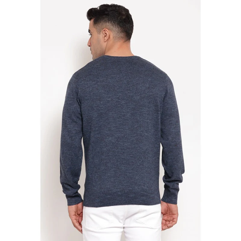 Men MidNight Blue Sweater - Image 3