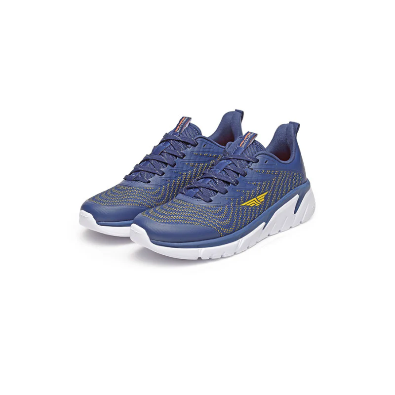 Men Navy And Mustard Walking Shoes - Image 5