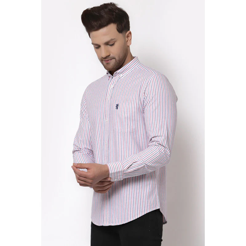 Men's Navy Full Sleeves Casual Shirt - Image 2