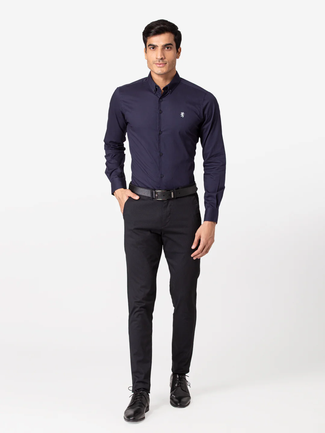 Men's Navy Full Sleeves Shirt - Image 5