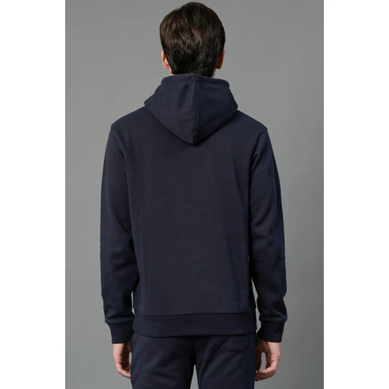 Men's Navy Graphic Print Hoodie - Image 3
