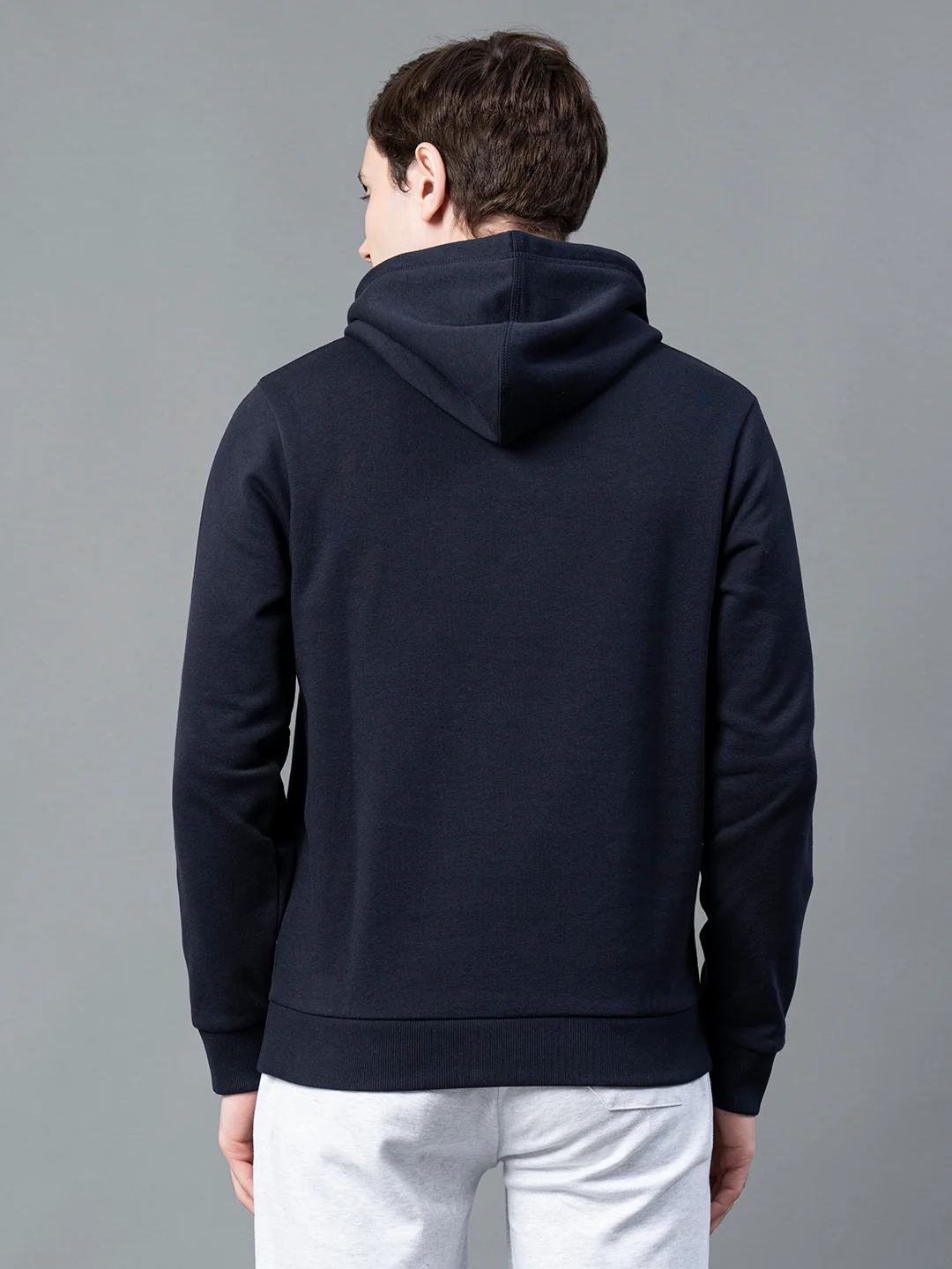 Men's Navy Graphic Print Hoodie - Image 4