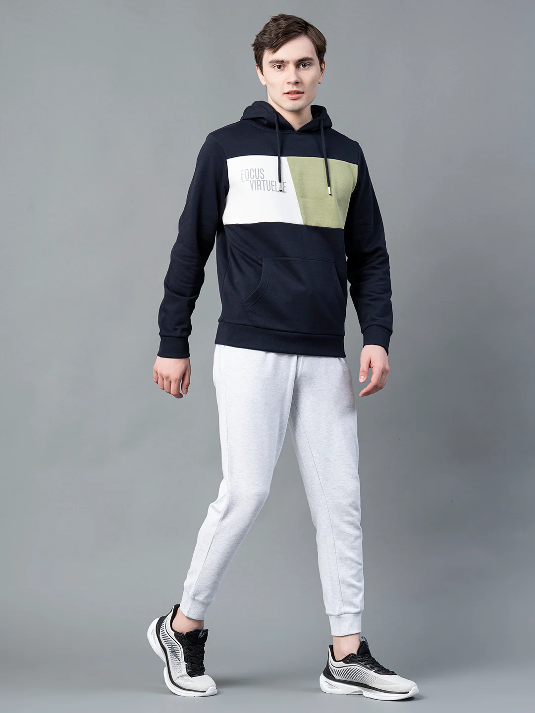 Men's Navy Graphic Print Hoodie - Image 6