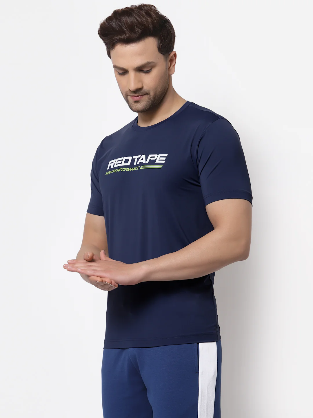 Men's Navy Active wear T-Shirt - Image 4