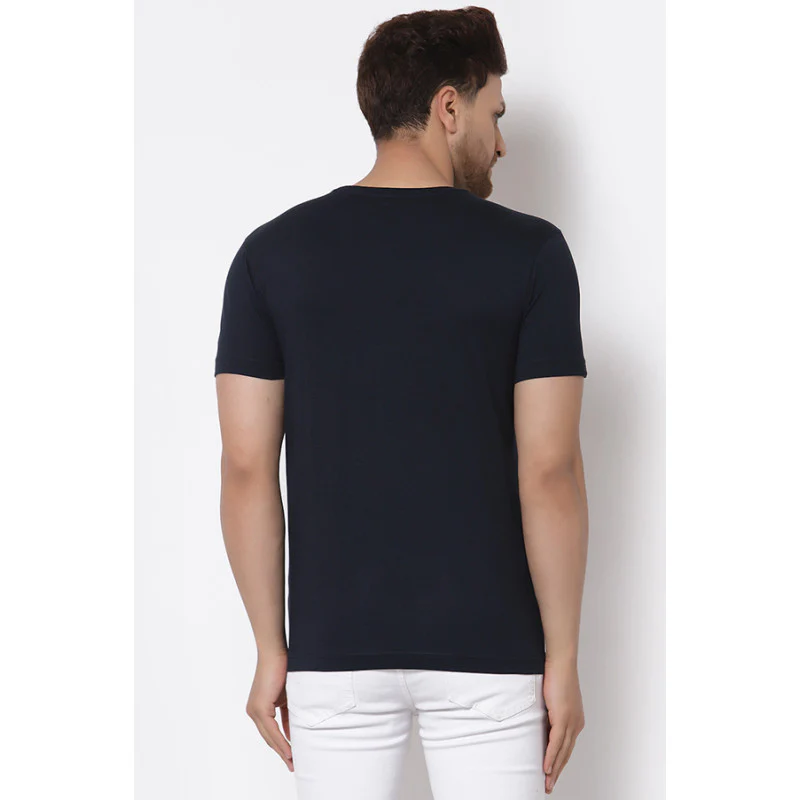 Men Navy Printed T-Shirt - Image 3