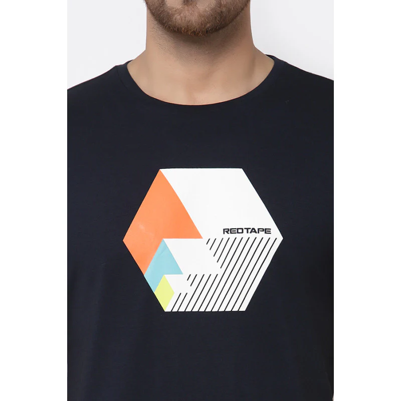 Men Navy Printed T-Shirt - Image 5