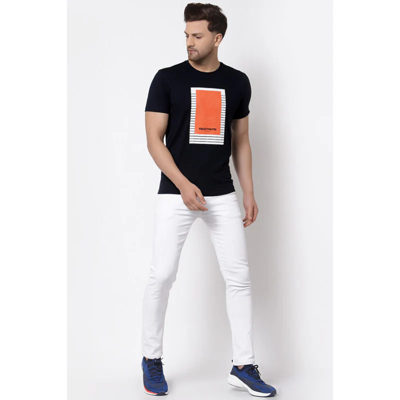 Men Navy Printed T-Shirt - Image 4