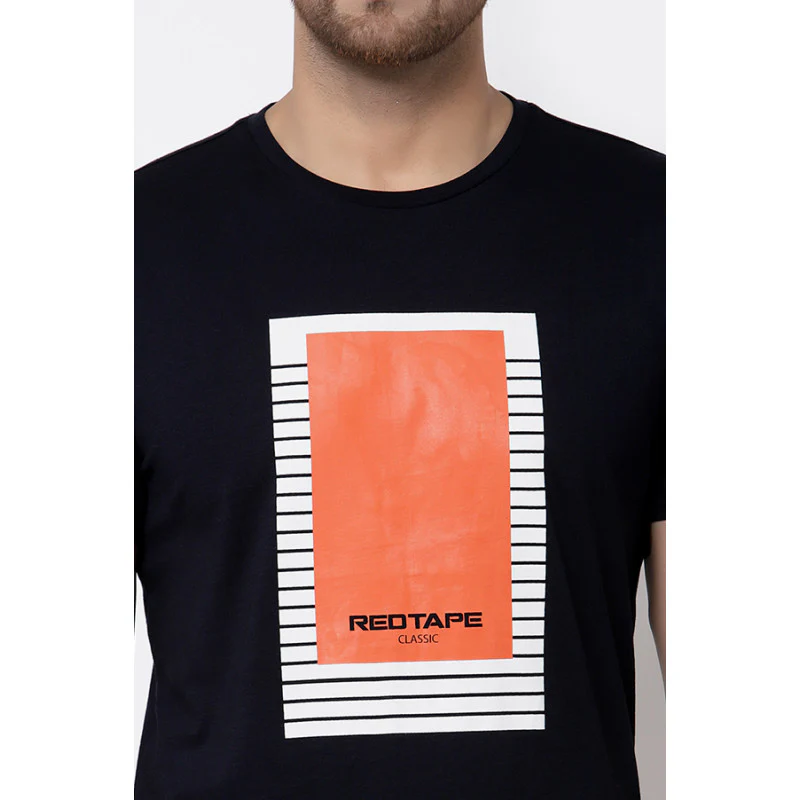 Men Navy Printed T-Shirt - Image 5