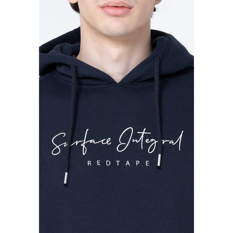 Men's Navy Printed Hoodie - Image 4