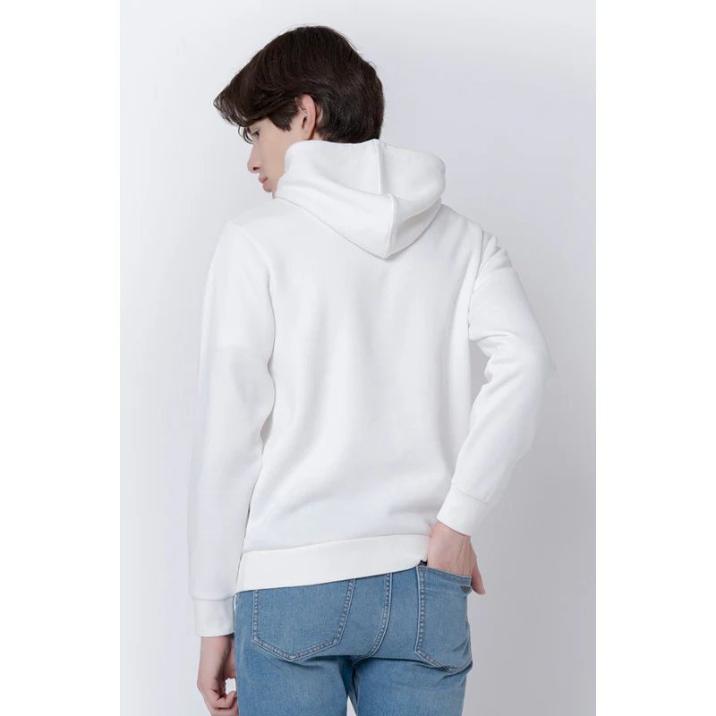 Men's Off White Graphic Print Hoodie - Image 3