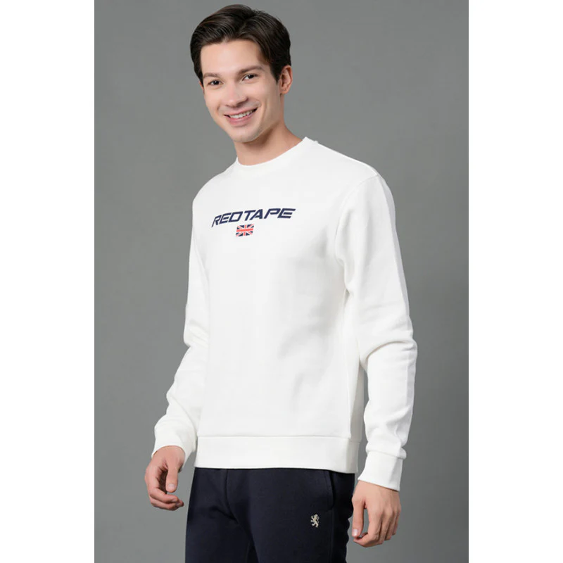Men's Off White Graphic Print Sweatshirt - Image 2