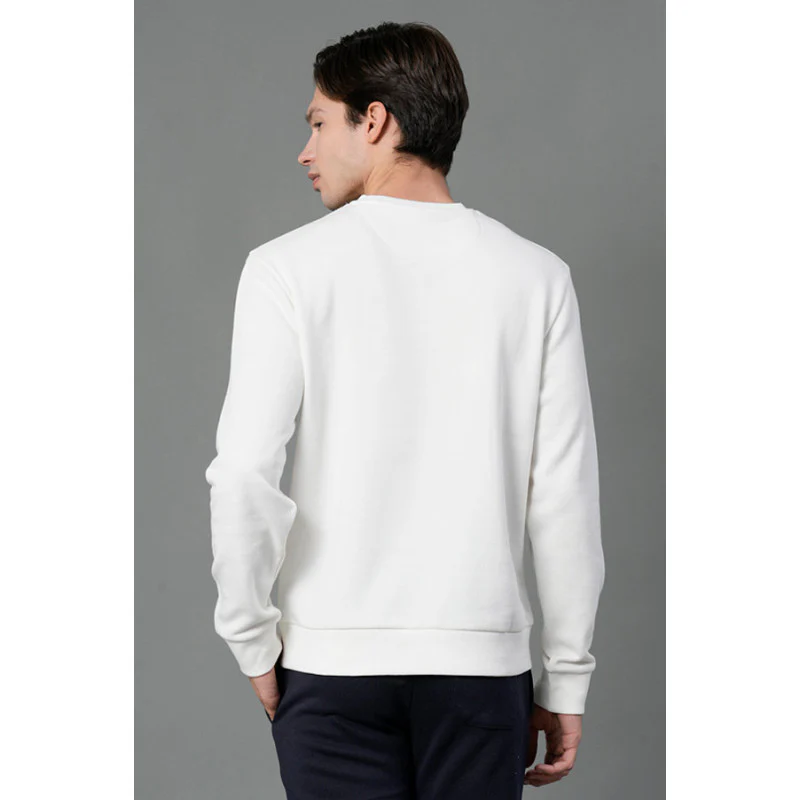 Men's Off White Graphic Print Sweatshirt - Image 3