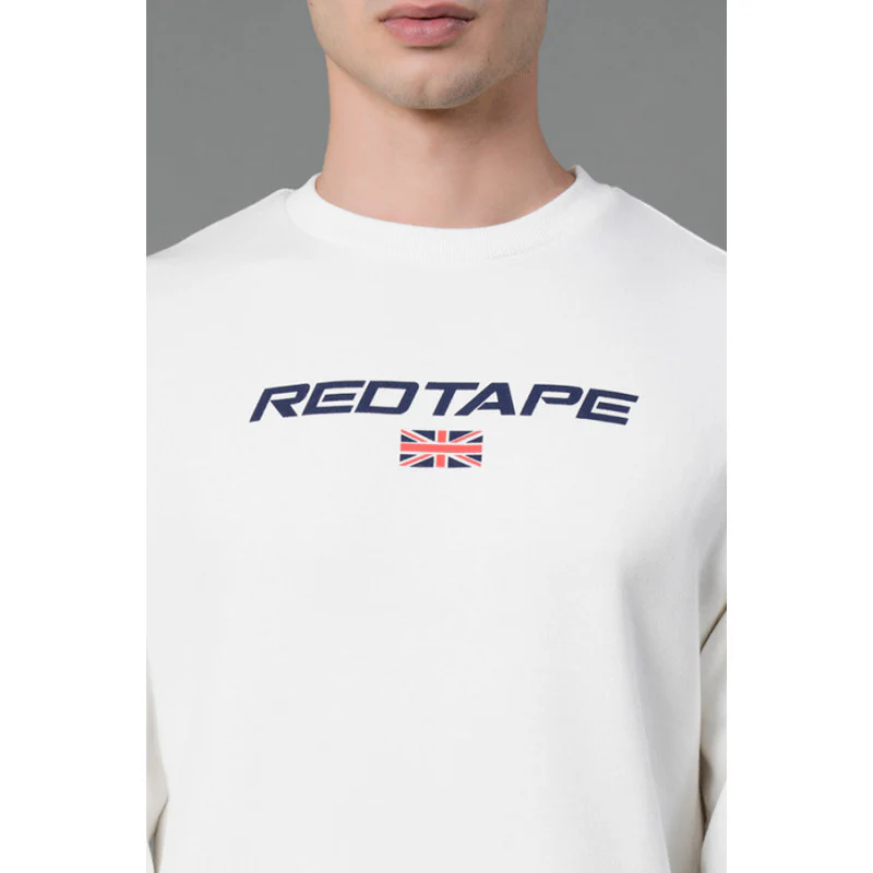 Men's Off White Graphic Print Sweatshirt - Image 4