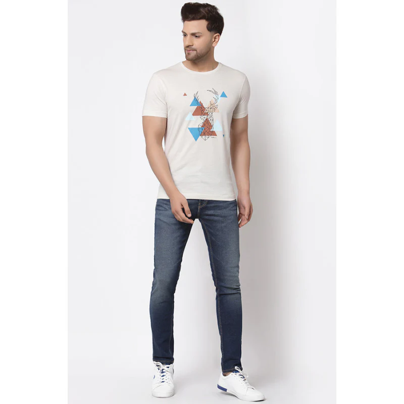 Men Off White Printed T-Shirt - Image 4