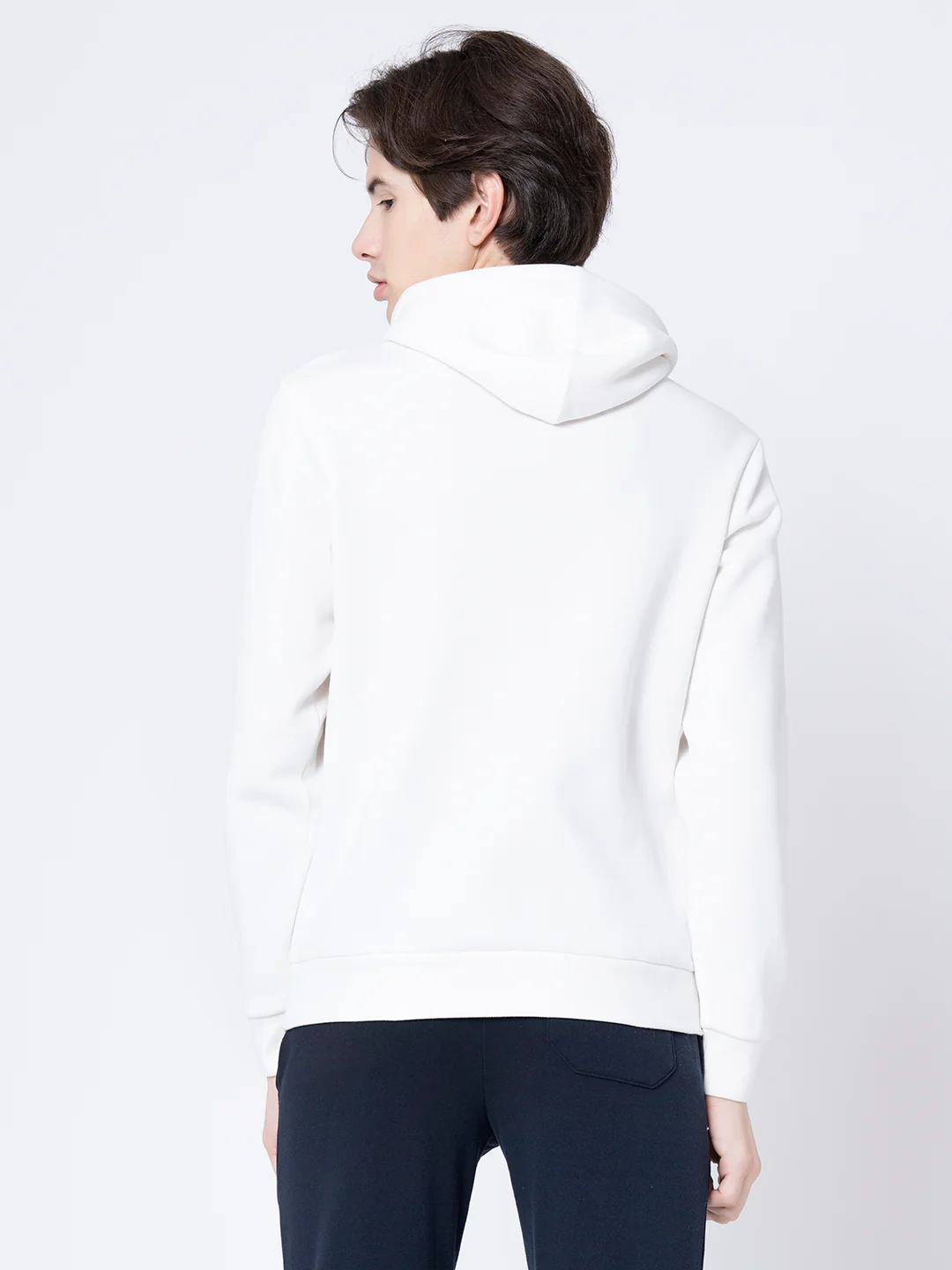 Men's Off White Hooded Sweatshirt - Image 4