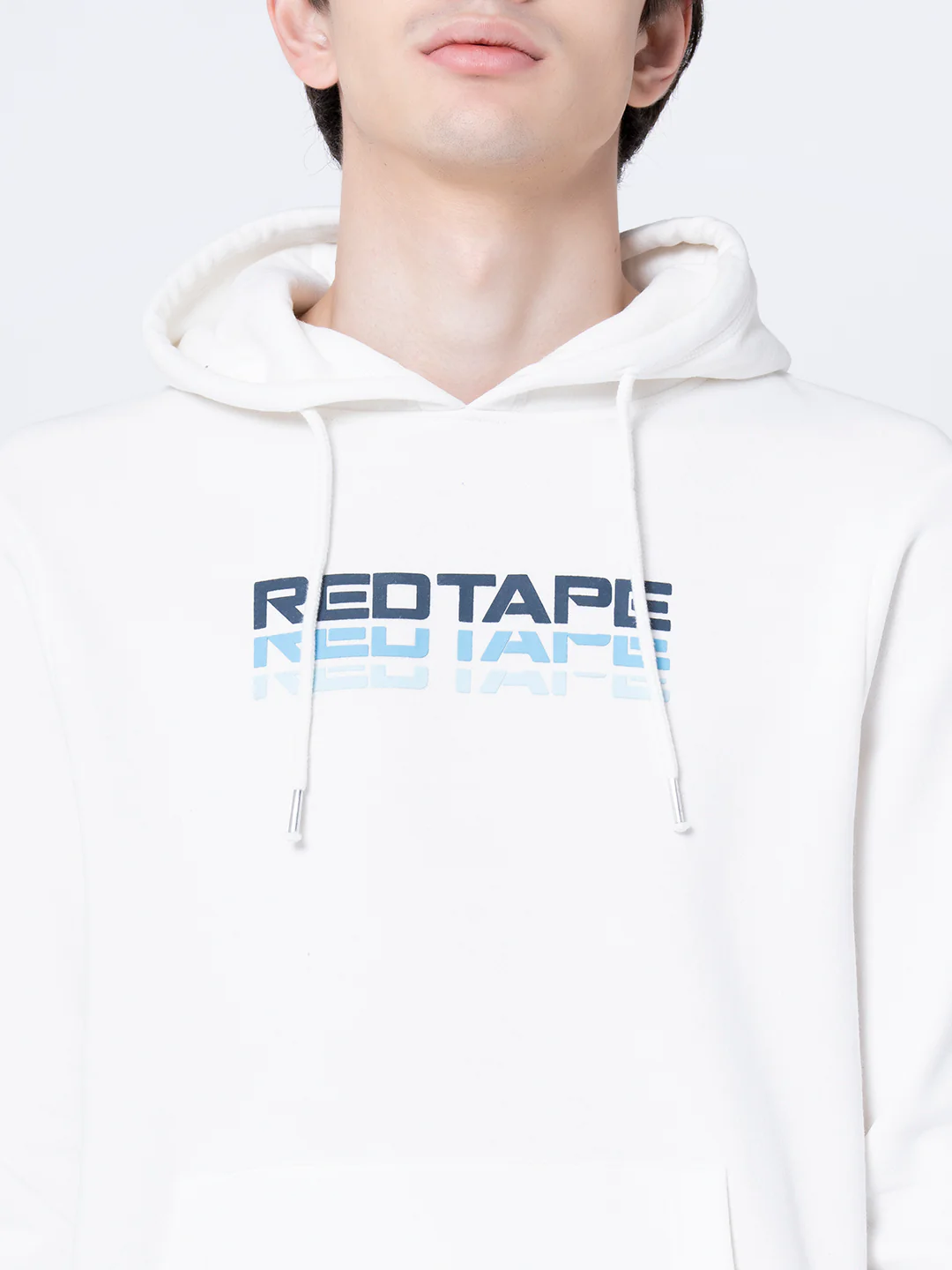 Men's Off White Hooded Sweatshirt - Image 5
