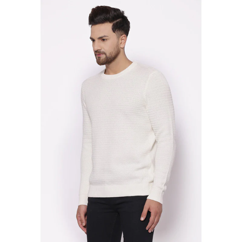 Men's Off White Sweater - Image 2