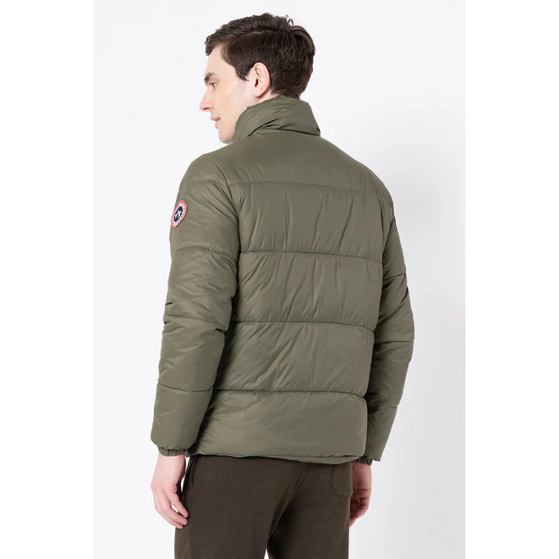 Men's Olive Solid Jacket - Image 3