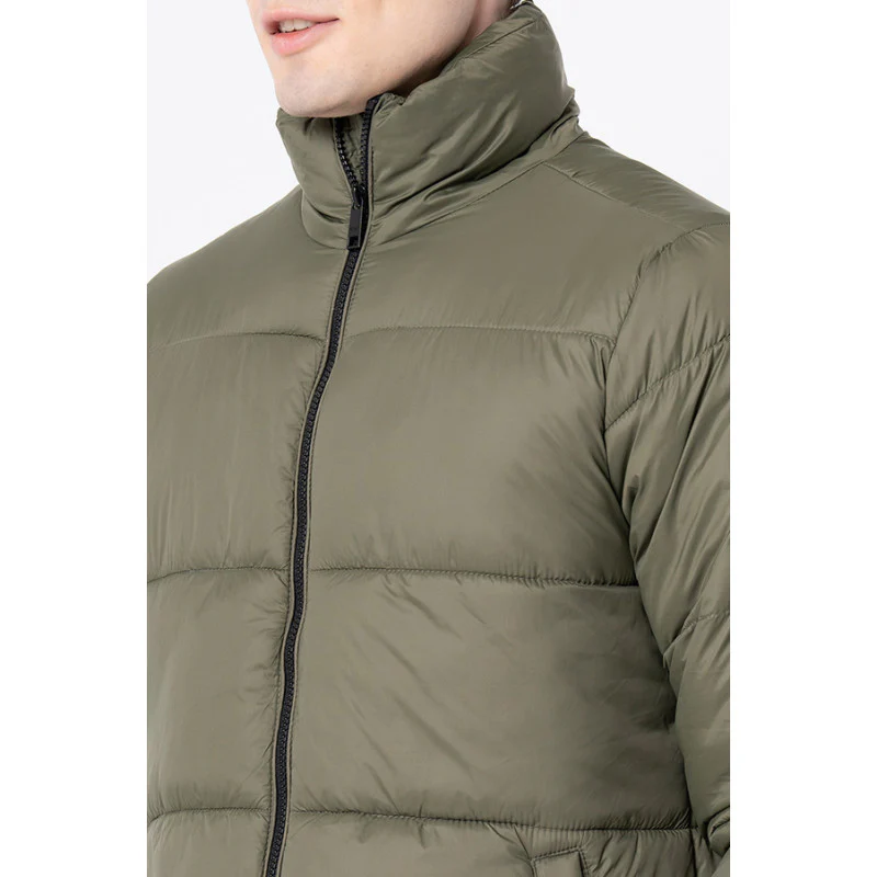Men's Olive Solid Jacket - Image 4