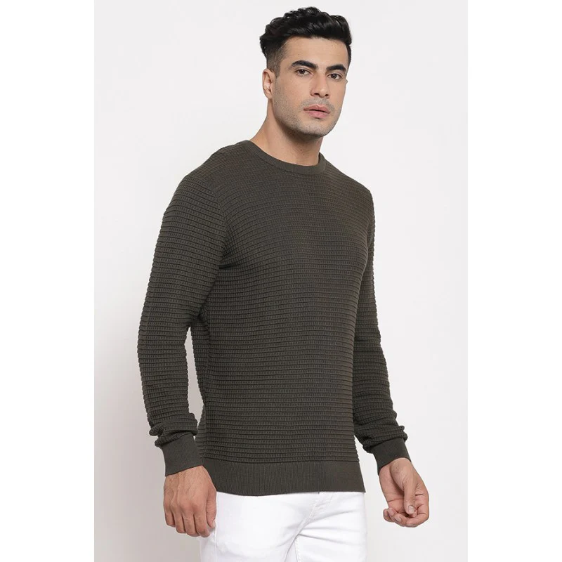 Men's Olive Sweater - Image 2