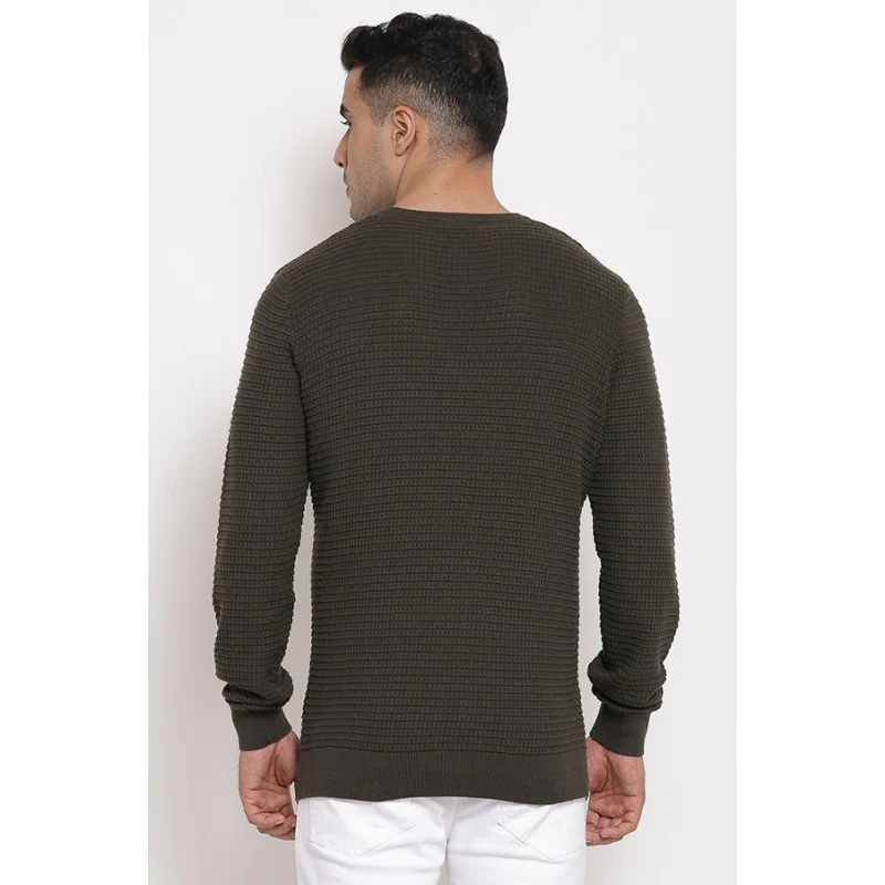 Men's Olive Sweater - Image 3