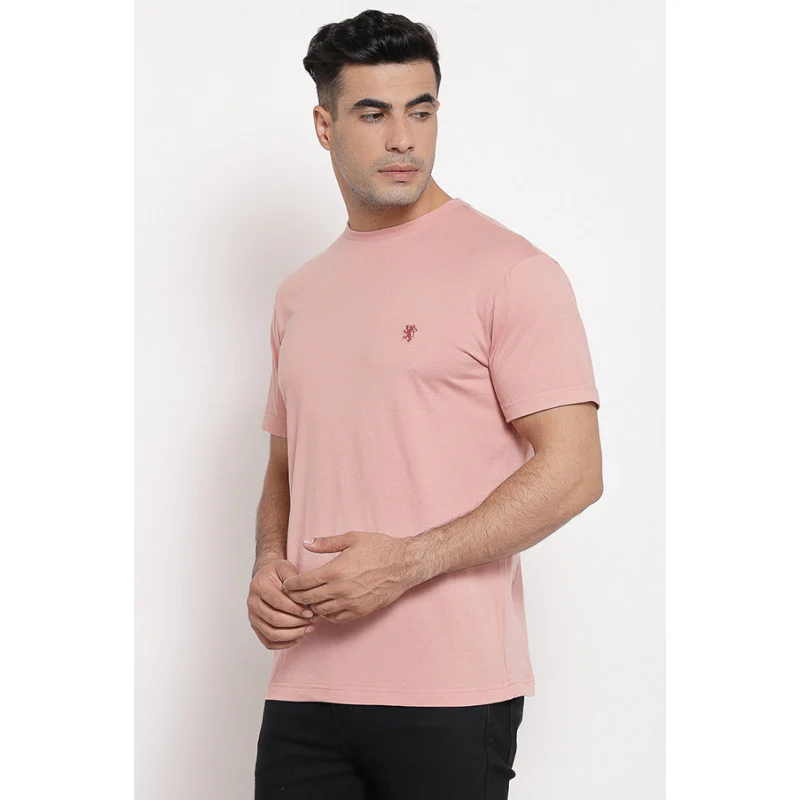 Men's Pale Pink Half Sleeve T-Shirt - Image 2