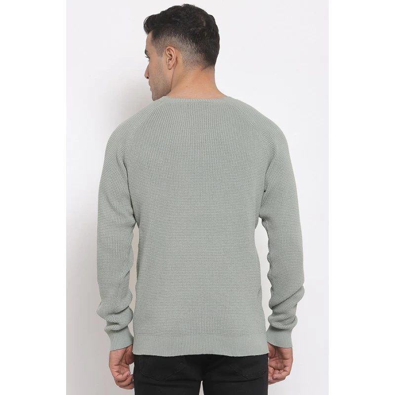 Men's Pastel Green Sweater - Image 2