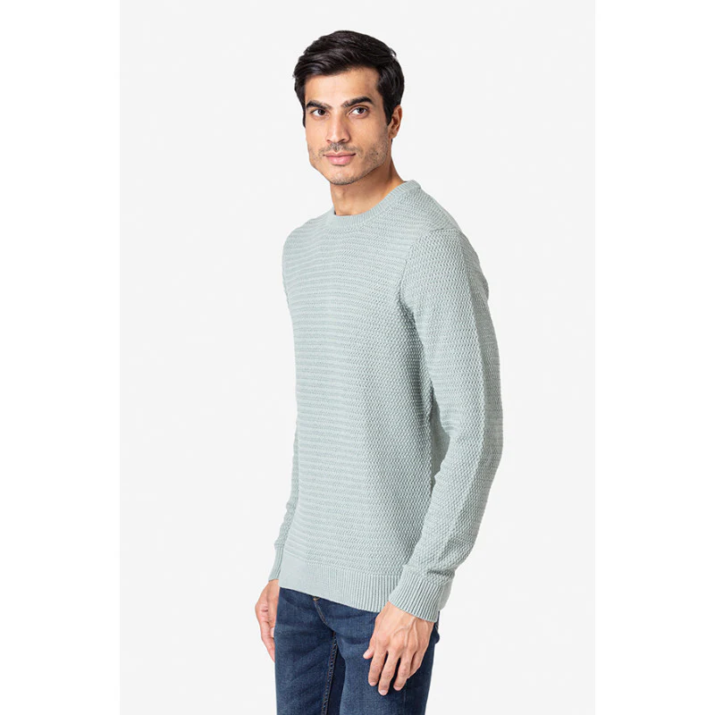 Men's Pastel Green Sweater - Image 2