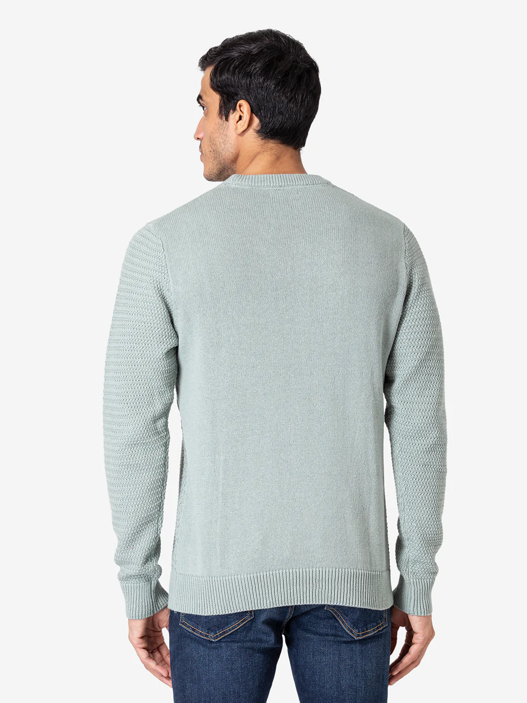 Men's Pastel Green Sweater - Image 4