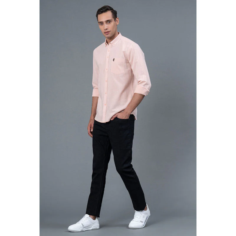 Men's Peach color Cotton Shirt - Image 5
