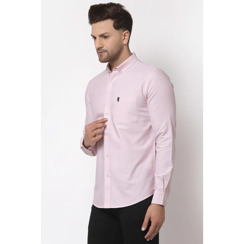 Men's Pink Full Sleeves Casual Shirt - Image 2
