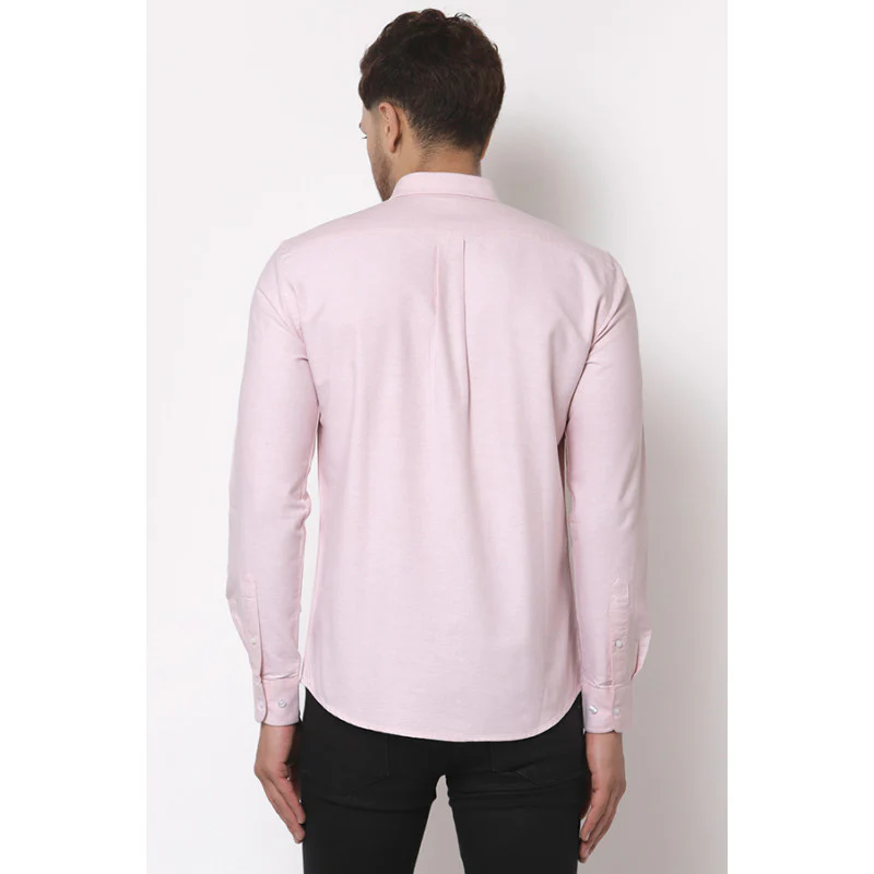 Men's Pink Full Sleeves Casual Shirt - Image 3