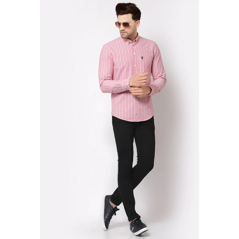 Men's Red Stripe Shirt - Image 4