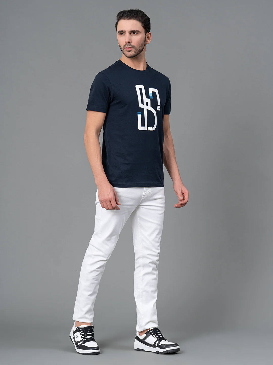 Mens Round Neck Casual T-Shirt - Image 5