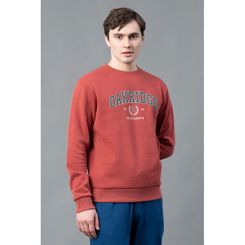 Men's Rust Graphic Print Sweatshirt - Image 2
