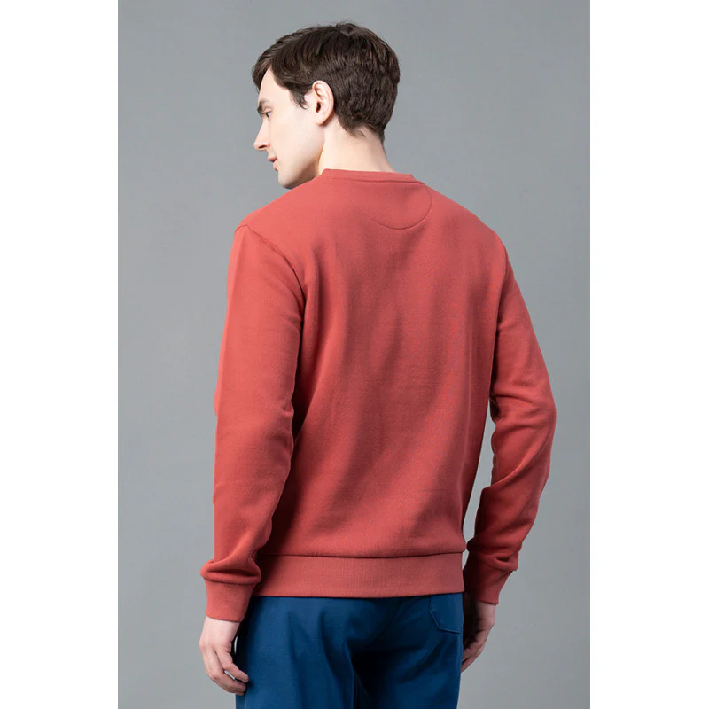 Men's Rust Graphic Print Sweatshirt - Image 3