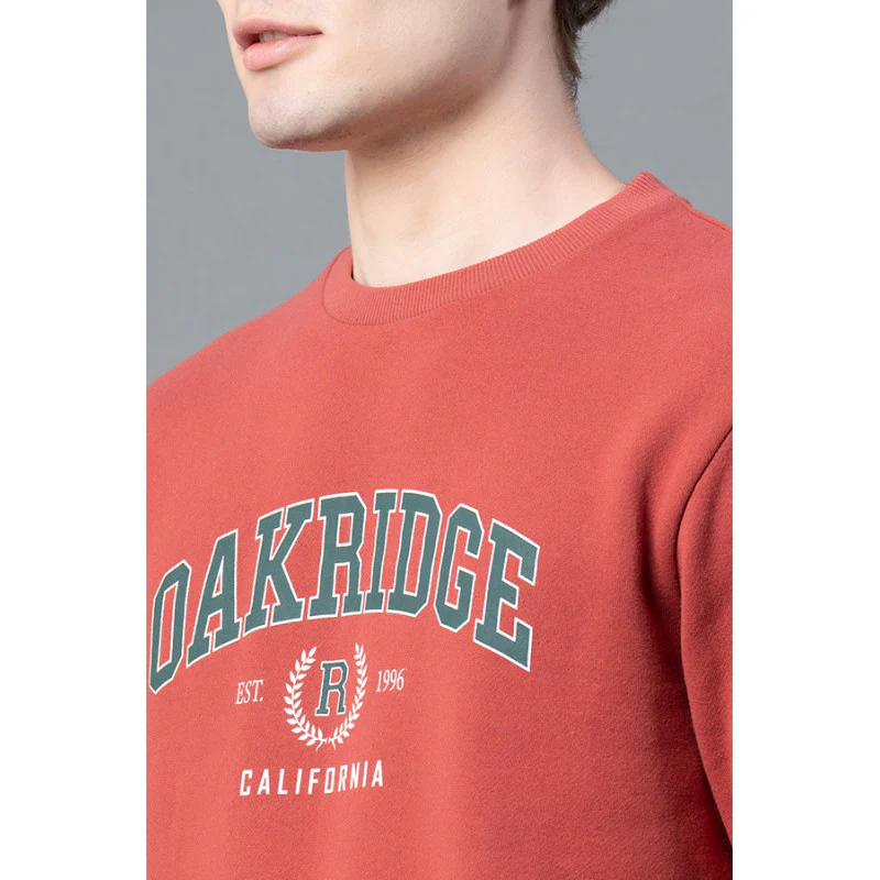 Men's Rust Graphic Print Sweatshirt - Image 4