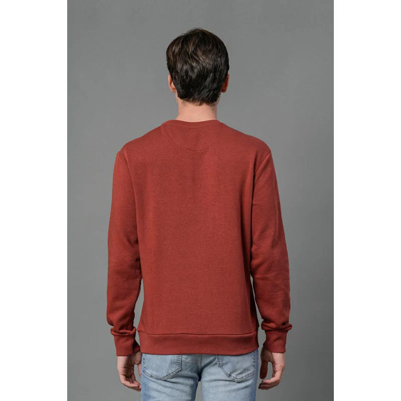 Men's Rust Graphic Print Sweatshirt - Image 3