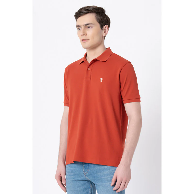 Men's Rust Solid T-Shirt - Image 2