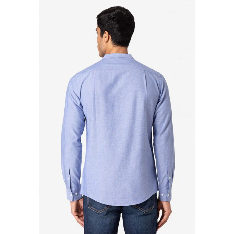 Men's Sky Blue Full Sleeves Shirt - Image 4