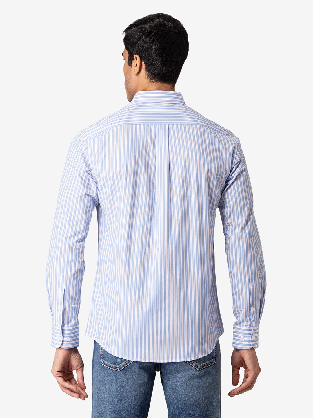 Men's Sky Blue Full Sleeves Shirt - Image 5
