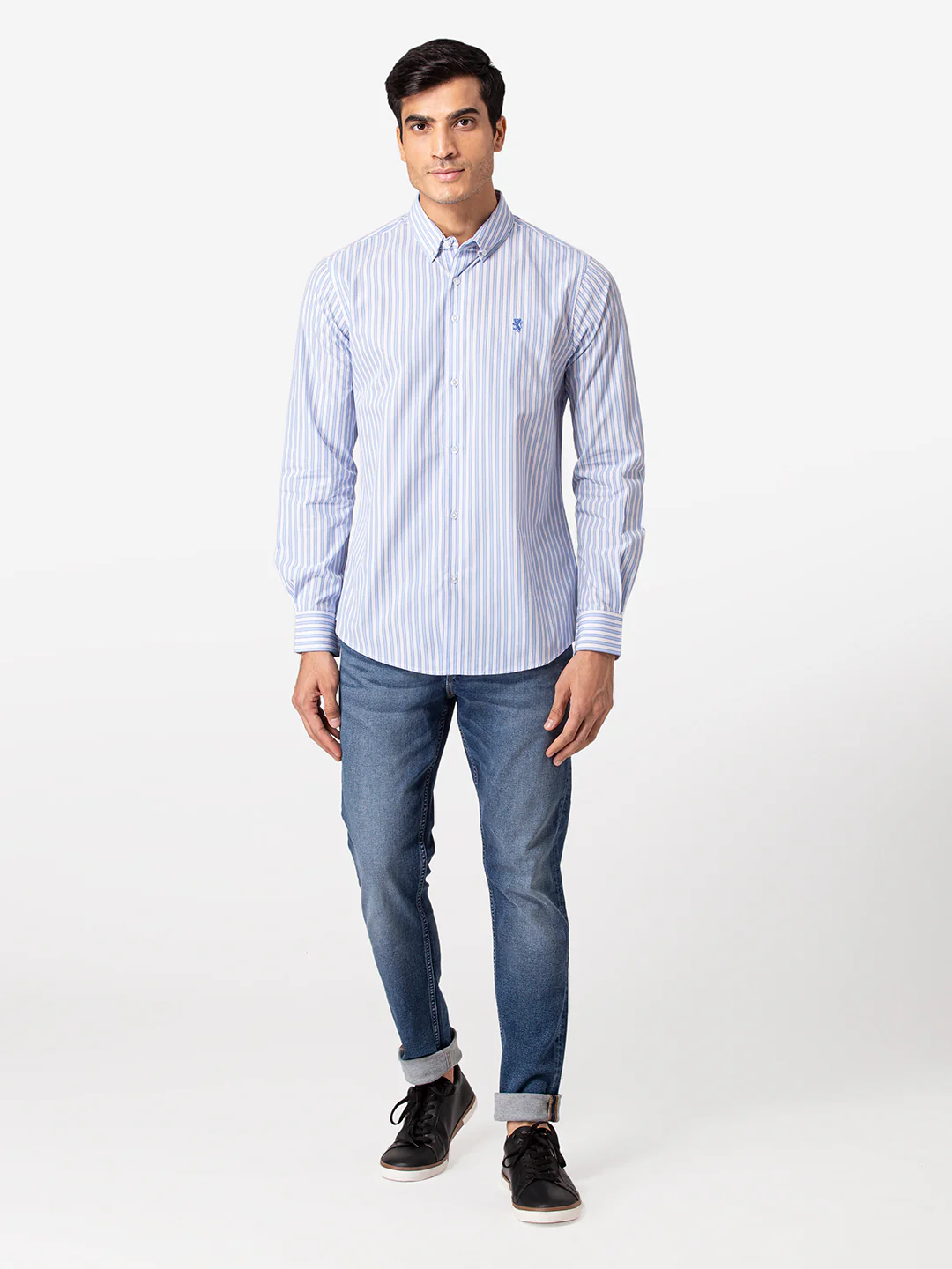 Men's Sky Blue Full Sleeves Shirt - Image 6