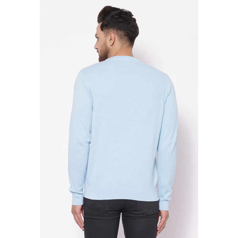 Men's Sky Blue Sweater - Image 3