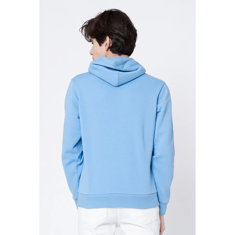 Men's Slate Blue Graphic Print Hoodie - Image 3