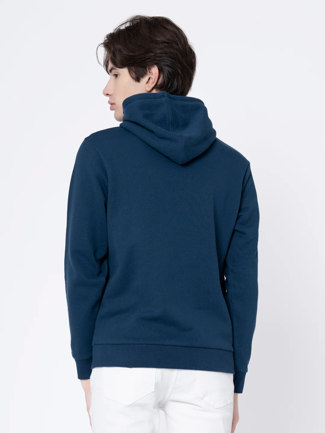 Men's Slate Blue Graphic Print Hoodie - Image 4