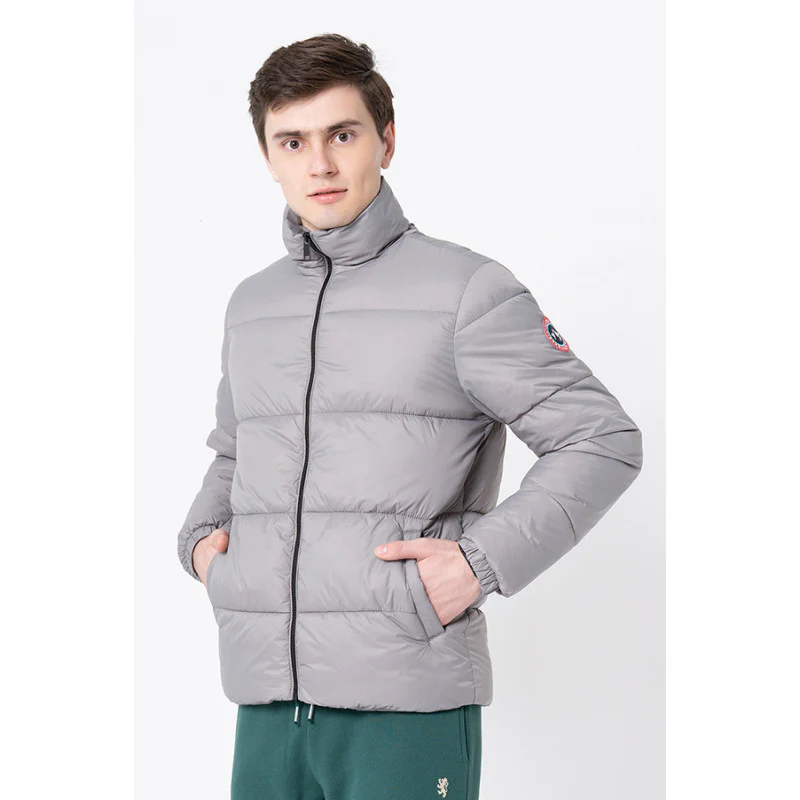 Men's Slate Grey Solid Jacket - Image 2