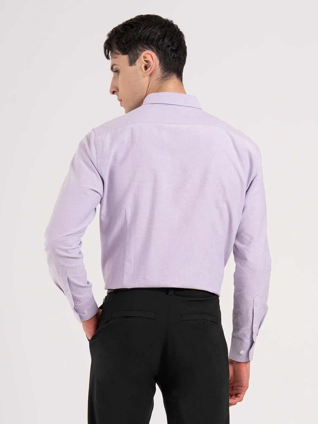 Mens Solid Oxford Shirt - Image 4