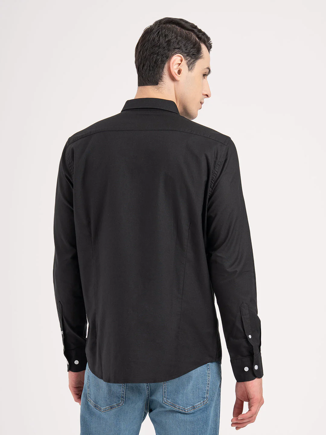 Mens Solid Oxford Shirt - Image 4