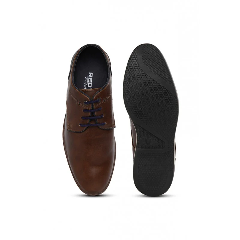 Men's Tan Derby Style Casual Shoes - Image 5