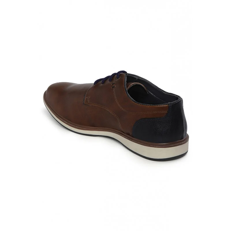 Men's Tan Derby Style Casual Shoes - Image 6